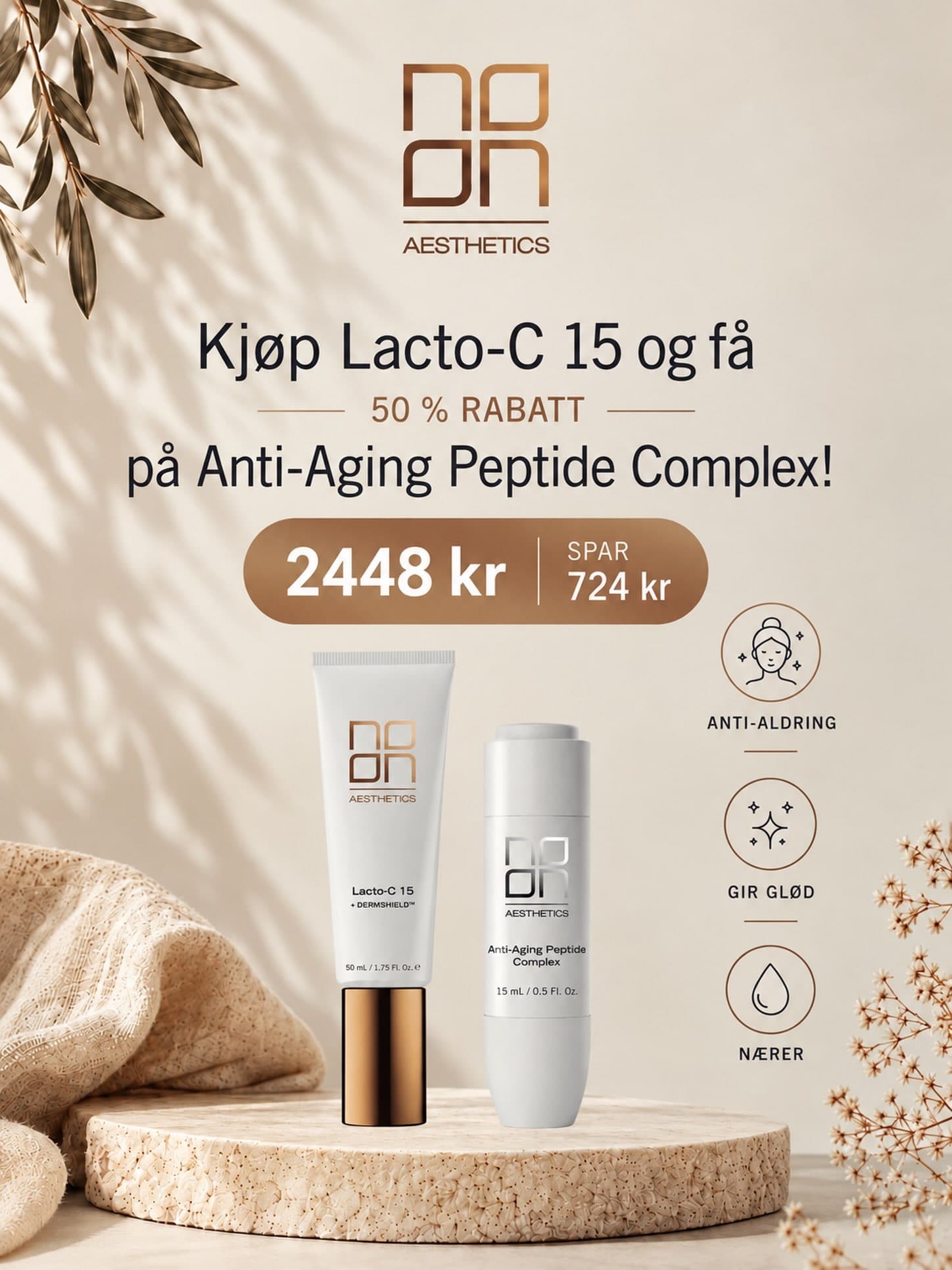 I NOON får du nå 50% på Anti-Aging Peptide Complex ved kjøp av Lacto-15🙌🏼 Ønsker du å starte høsten med en sunn og …